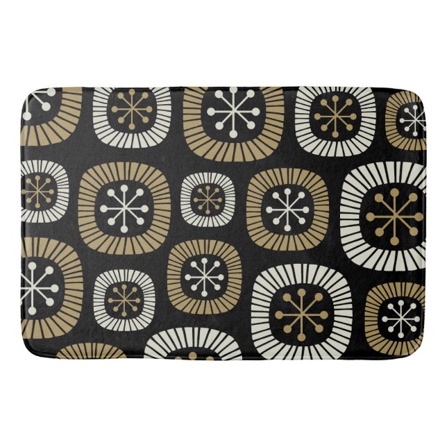 Tapis De Bain Motif Starburst moderne du milieu du siècle (Devant)
