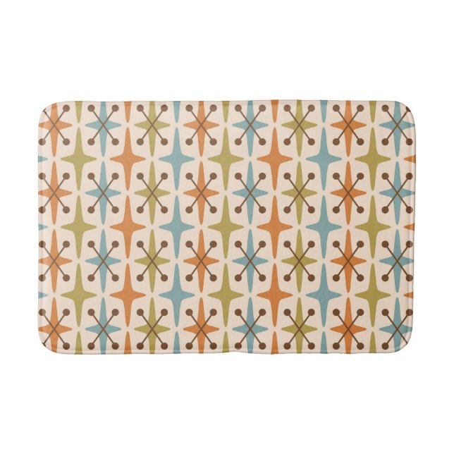 Tapis De Bain Motif Starburst moderne du milieu du siècle (Devant)