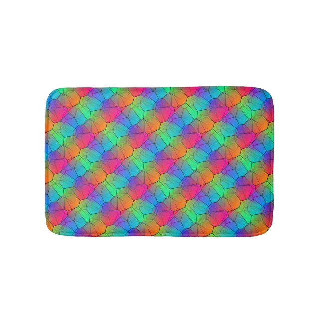 Tapis De Bain Motif stylé arc-en-ciel  (Devant)