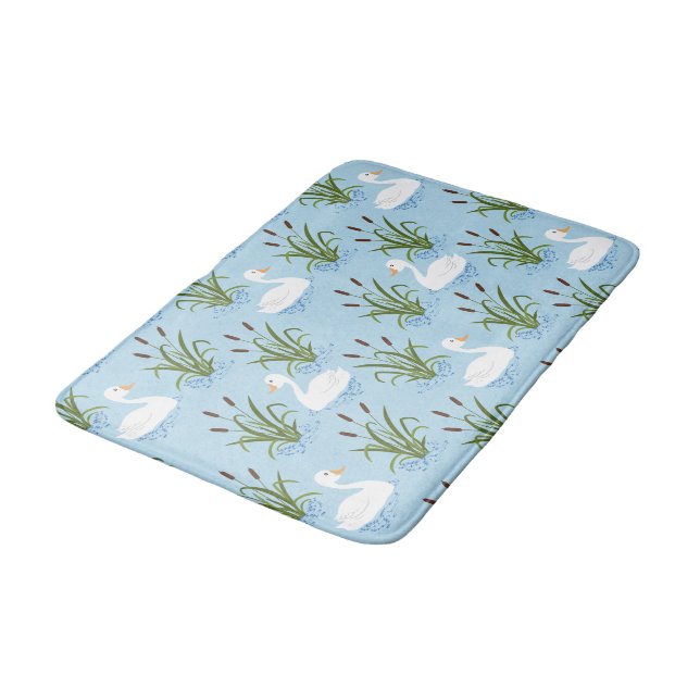 Tapis De Bain Motif Swan Duck Pond (Angle)