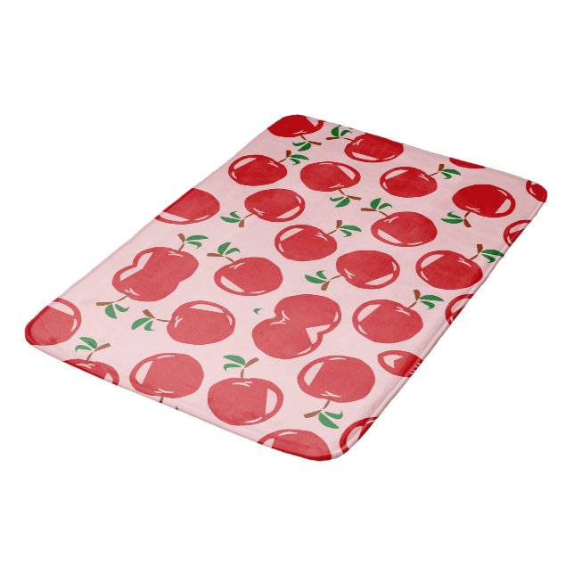 Tapis De Bain Motif Sweet Red Cherry (Angle)