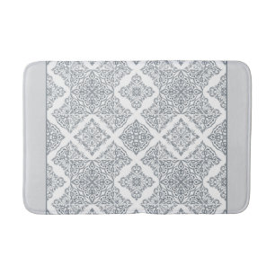 Tapis De Bain Motif tendance gris et blanc de carreaux espagnols