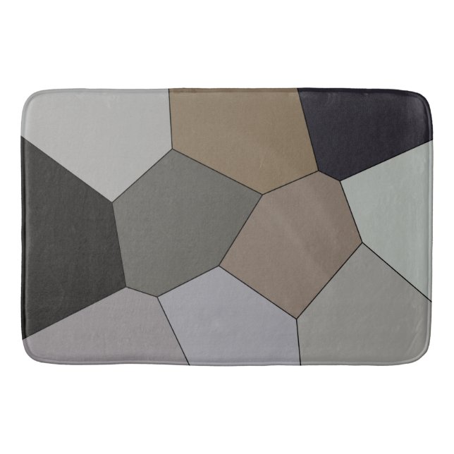 Tapis De Bain Motif tendance moderne aux tons terreux (Devant)