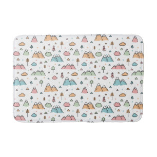 Tapis De Bain Motif tiré par la main mignon de scène de montag
