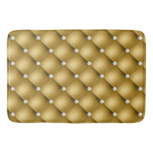 Tapis De Bain Motif touffeté de diamant d'or de luxe