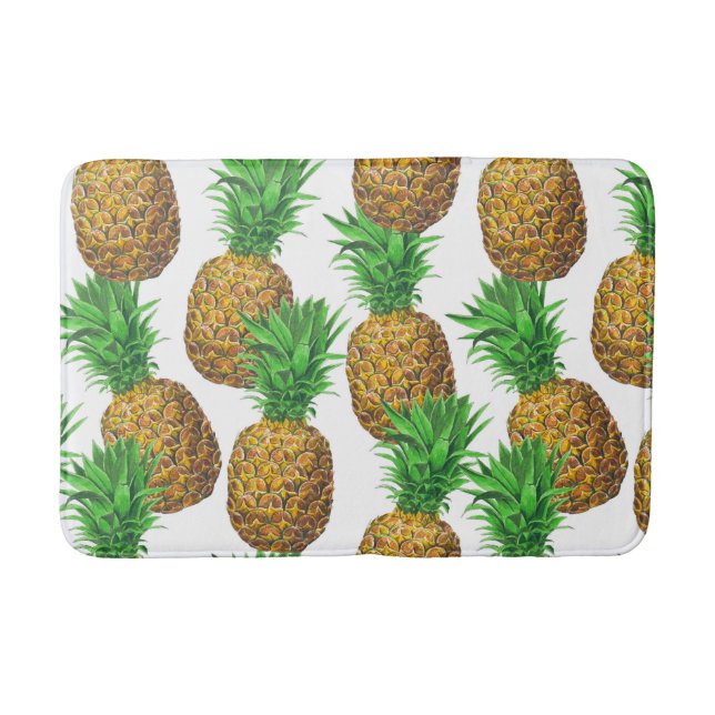Tapis De Bain Motif transparent avec ananas (Devant)