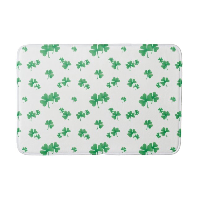 Tapis De Bain Motif Trèfle Irlandais Vert Dégradé (Devant)