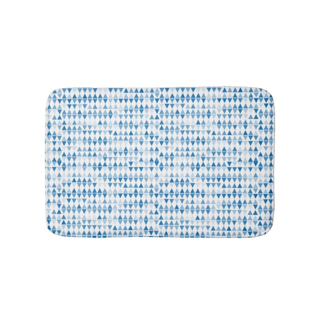 Tapis De Bain Motif triangle bleu (Devant)