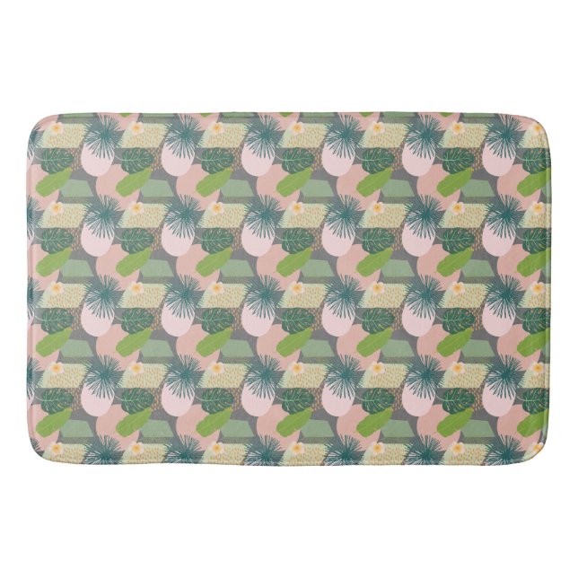Tapis De Bain Motif tropical Abstrait moderne (Devant)
