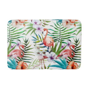 Tapis De Bain Motif tropical de jardin de nature de Flamant rose