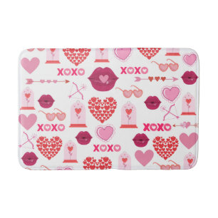 Tapis De Bain Motif Valentine`s Day 2023 Arrière - plan avec coe