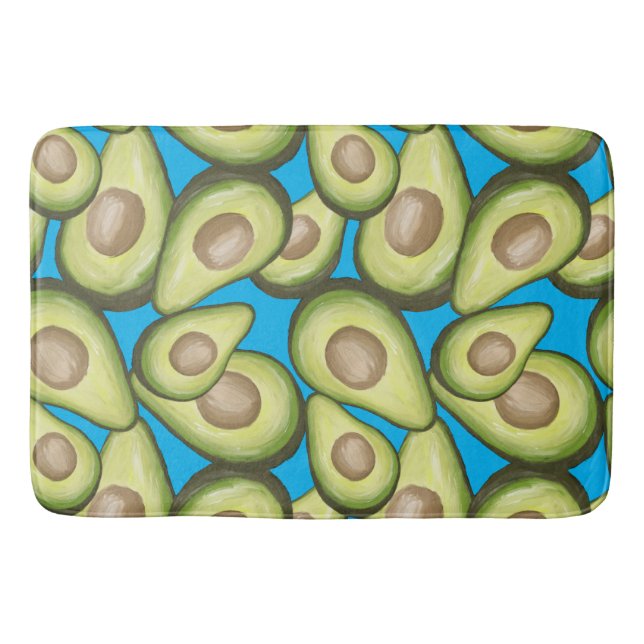 Tapis De Bain Motif Vegan Avocado frais et gourmand (Devant)