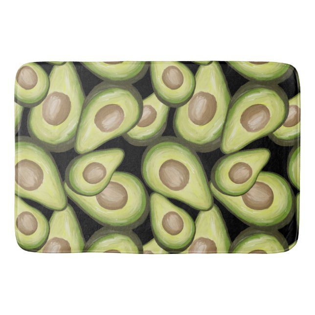Tapis De Bain Motif Vegan Avocado frais et gourmand (Devant)
