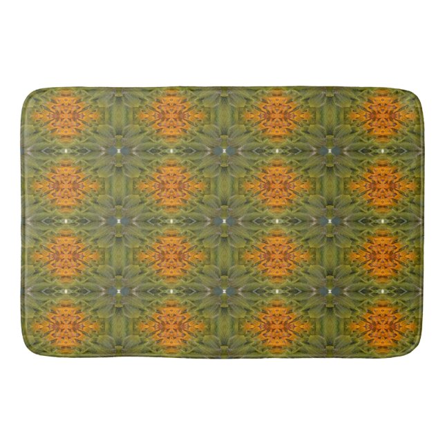 Tapis De Bain Motif vert avec orange (Devant)