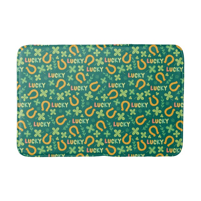 Tapis De Bain Motif vert CHANCEUX irlandais (Devant)