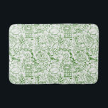 Tapis De Bain Motif vert de biologie<br><div class="desc">Caractéristiques de conception ce qu'un motif de diverses images s'est rapportées à la biologie et au champ médical.</div>