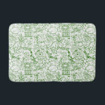 Tapis De Bain Motif vert de biologie<br><div class="desc">Caractéristiques de conception ce qu'un motif de diverses images s'est rapportées à la biologie et au champ médical.</div>