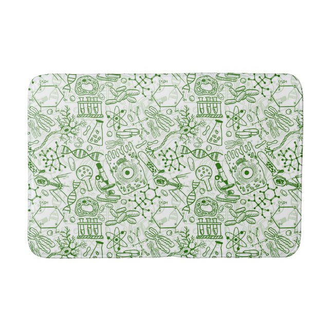 Tapis De Bain Motif vert de biologie (Devant)
