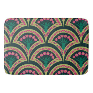 Tapis De Bain motif vert en forme de coquille