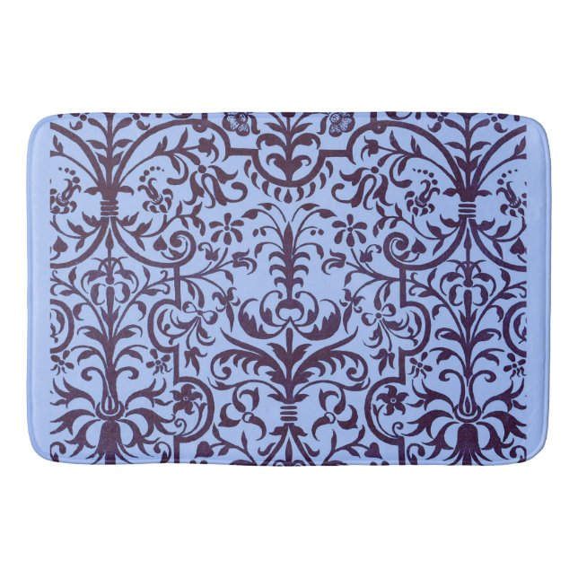 Tapis De Bain Motif victorien bleu (Devant)