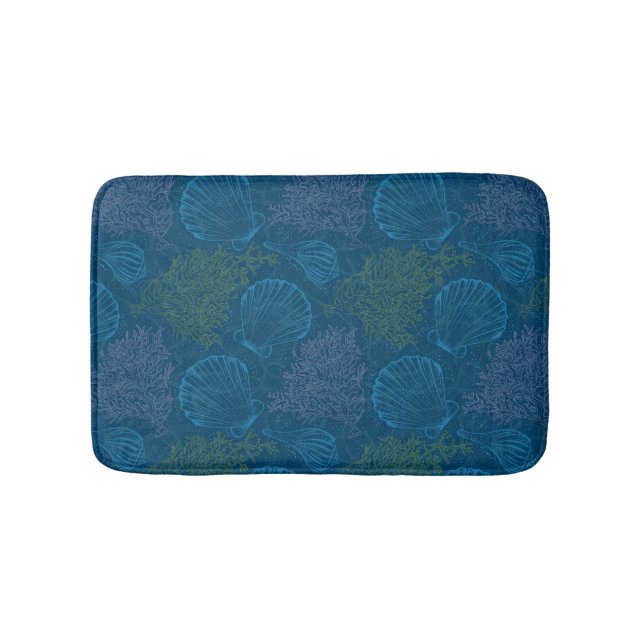 Tapis De Bain Motif vintage de mer (Devant)