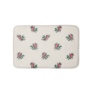 Tapis De Bain Motif vintage Girly de papier peint de roses assez