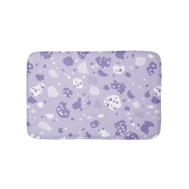 Tapis De Bain Motif violet abstrait minimal (Devant)