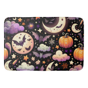 Tapis De Bain Motif Whimsical Halloween Night Sky