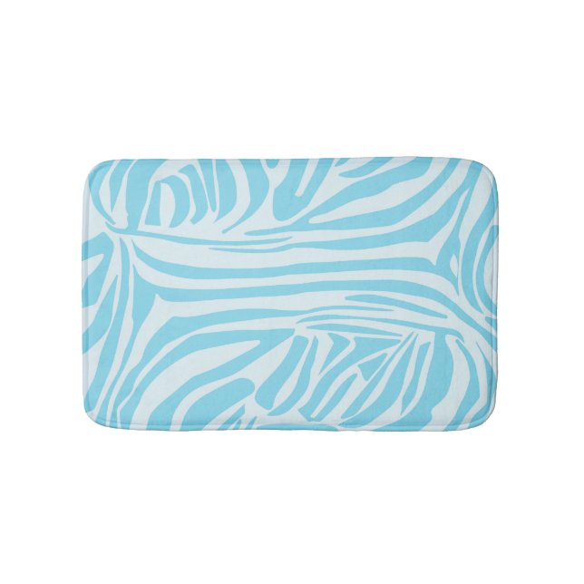 Tapis De Bain Motif Zèbre Bleu (Devant)
