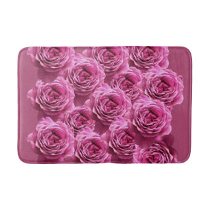Tapis De Bain Motifs rose roses et violets