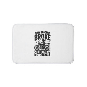 Tapis De Bain Moto à cheval sorcière Halloween