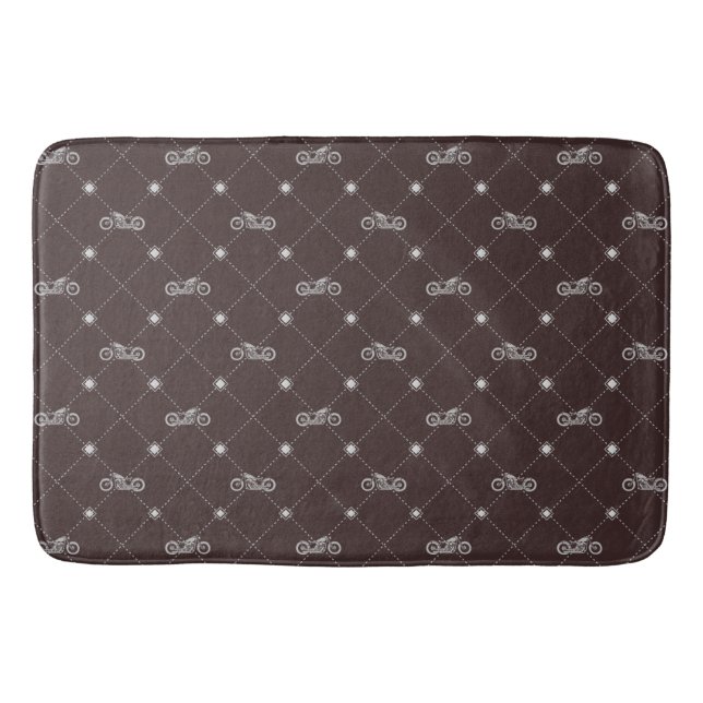 Tapis De Bain Moto argenté (Devant)