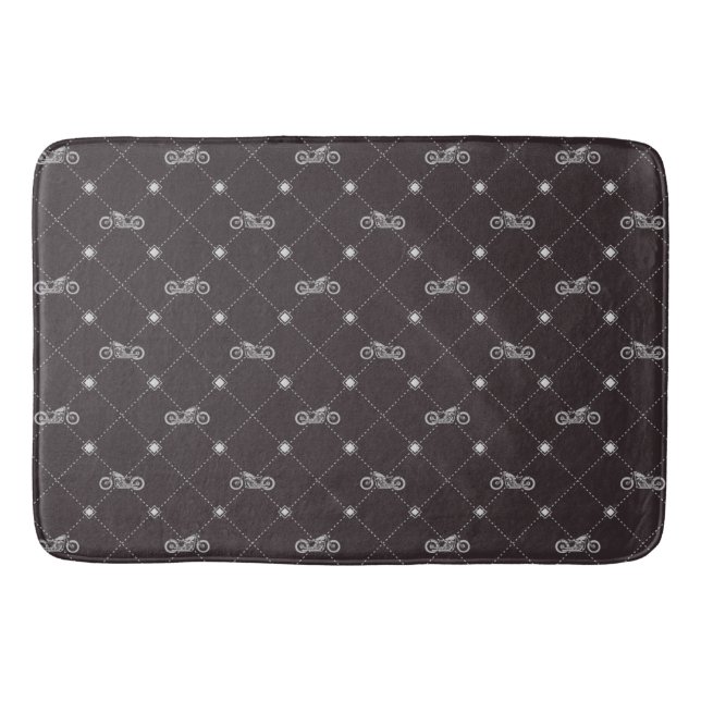 Tapis De Bain Moto argenté (Devant)