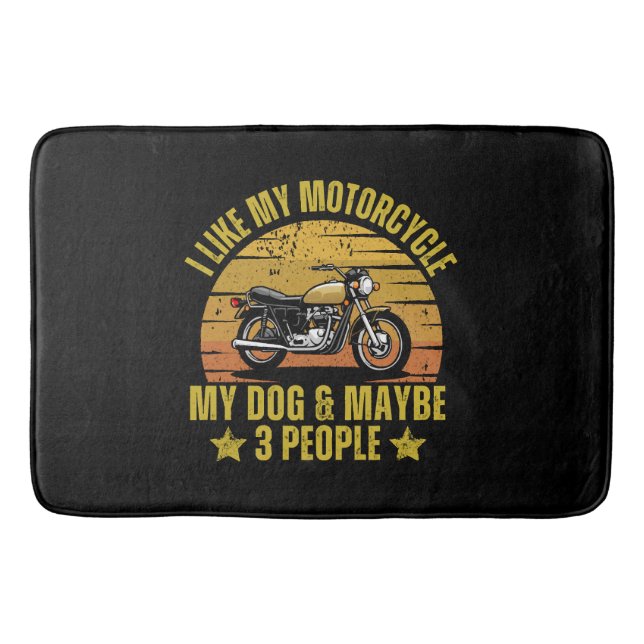 Tapis De Bain Motocyclette de chien (Devant)