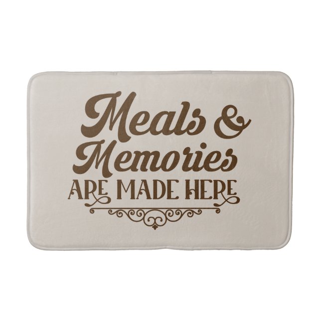 Tapis De Bain Mots d'art de souvenirs de repas mignons  (Devant)