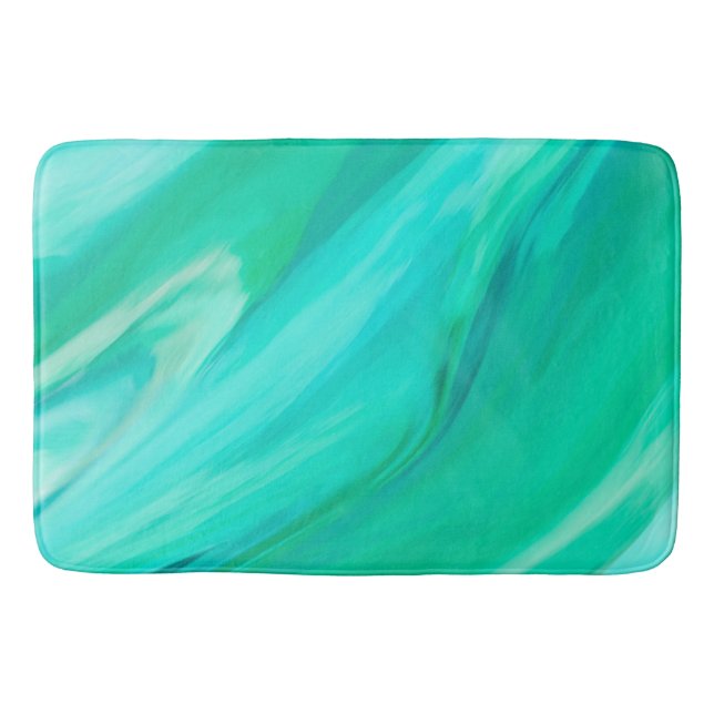 Tapis De Bain Mountain Meadow Green Abstrait (Devant)