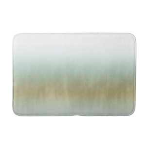 Tapis De Bain Mousse de mer Or Blanc Élégant Plage Moderne Côtiè