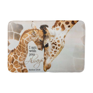 Tapis de bain moyen de girafe