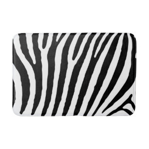 Tapis de bain moyen fait sur commande de zèbre