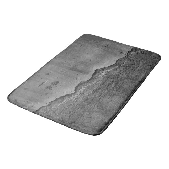 Tapis De Bain Mur de pierre rustique Napoli 2 - Yin Yang - BN (Angle)