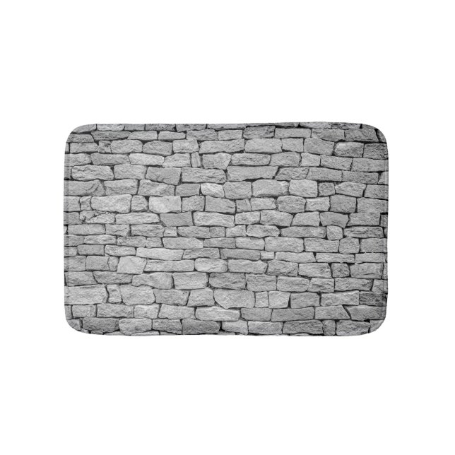 Tapis De Bain Mur en pierre grise, arrière - plan abstrait. (Devant)