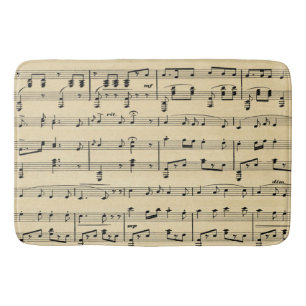 Tapis De Bain Musique de feuille antique