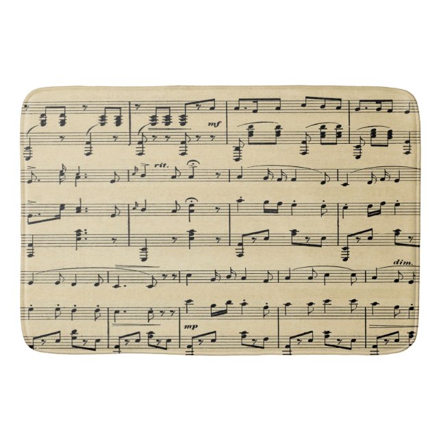 Tapis De Bain Musique de feuille antique (Devant)