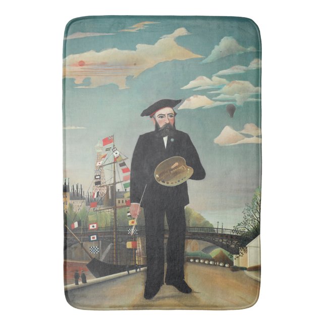 Tapis De Bain Myself: Portrait – Landscape, Henri Rousseau 1890 (devant Vertical)
