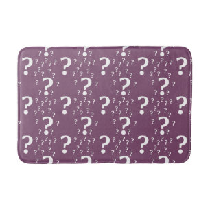 Tapis De Bain Mystère question marque énigme puzzle mauve