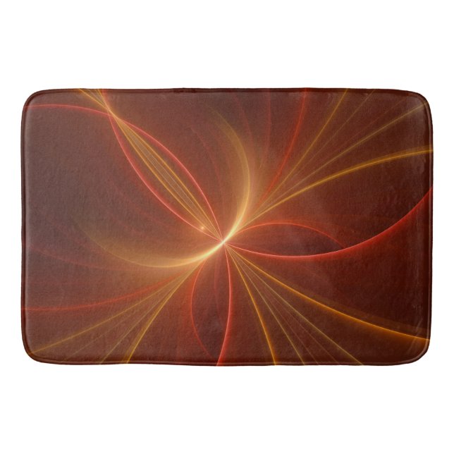 Tapis De Bain Mystique Abstrait Fractal Art Moderne Couleurs cha (Devant)