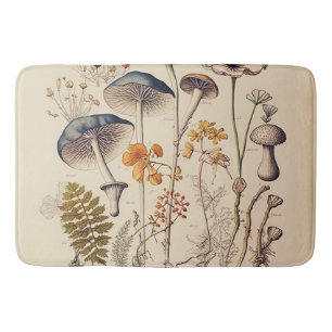 Tapis De Bain Naturaliste de champignons vintages