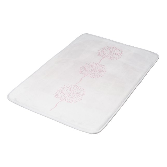 Tapis De Bain Nature Abstraite rose moderne (Angle)