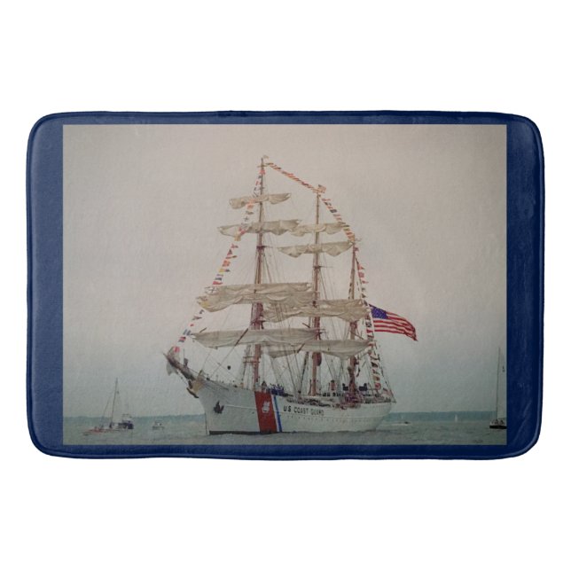 Tapis De Bain Navire de la Garde côtière de l'aigle de l'USCGC (Devant)