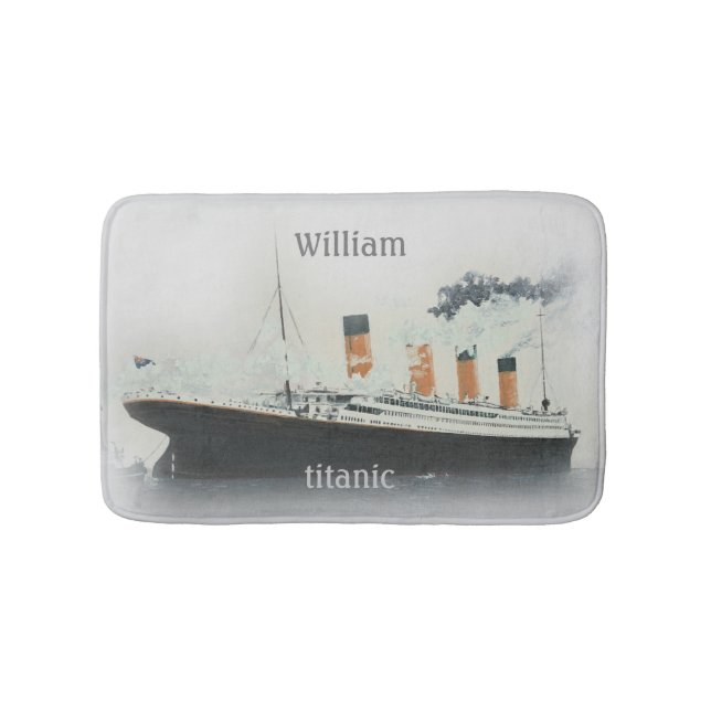 Tapis De Bain Navire Vintage Iceberg Grey White Star Line (Devant)